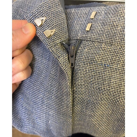 NWT Lafayette 148 New York Blue Wool-Linen Blend Pants 18W - Picture 3 of 5
